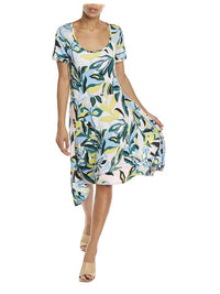Melissa Masse - Swirl Floral Printed Jersey Dress - clothing - dresses - floral