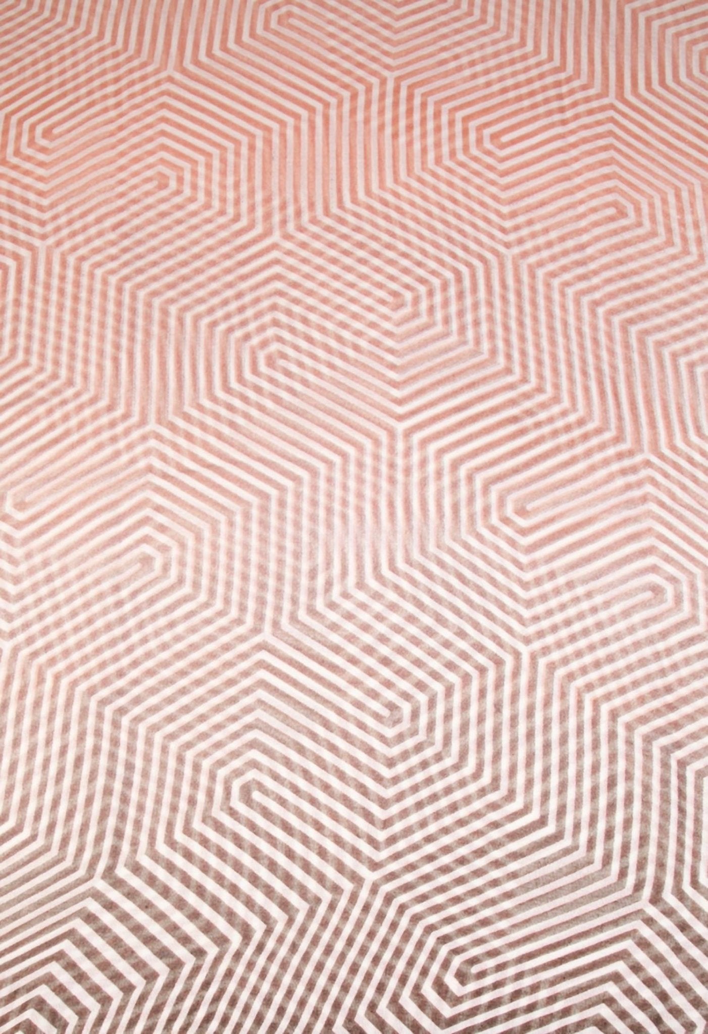 Melissa Masse - Women's Geometric Print Scarf - accessories - pink - rayon