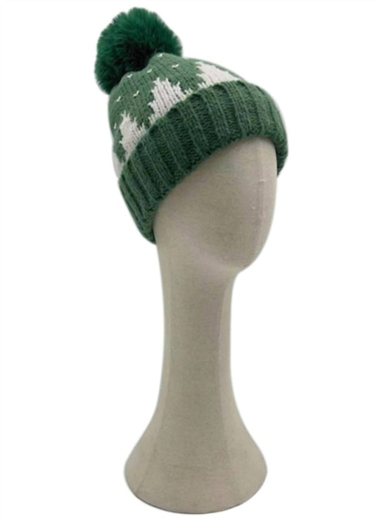 Melissa Masse - Women's Holiday Winter Knit Hat - accessories - acrylic - green