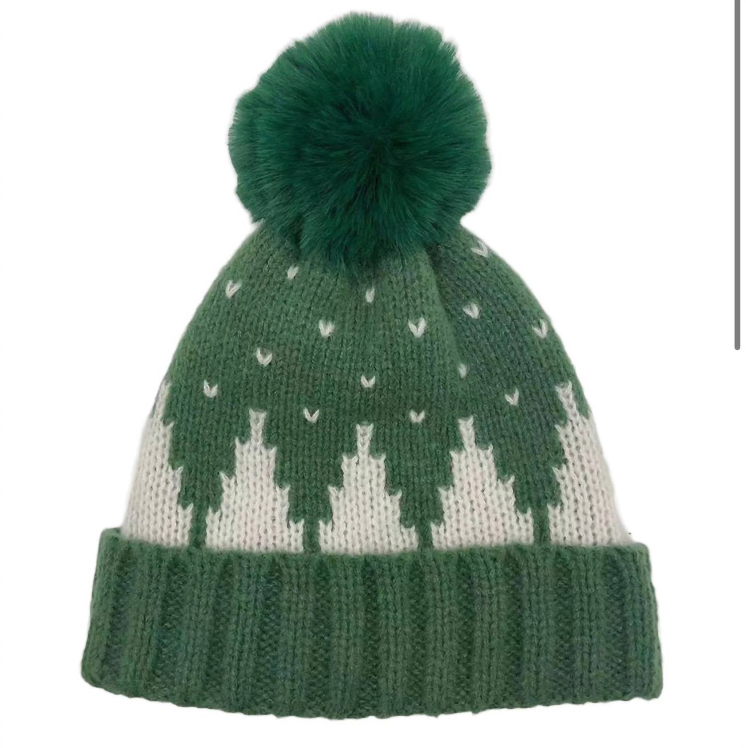 Melissa Masse - Women's Holiday Winter Knit Hat - accessories - acrylic - green