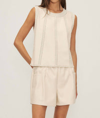 Melissa Nepton - Byron Tank Top - beige - clothing - leather