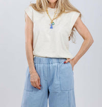 Melissa Nepton - Francesca Round Neck Tank Top - clothing - solid - tank - tops