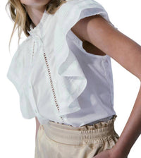 Melissa Nepton - GINGER FRILLY SLEEVELESS BLOUSE