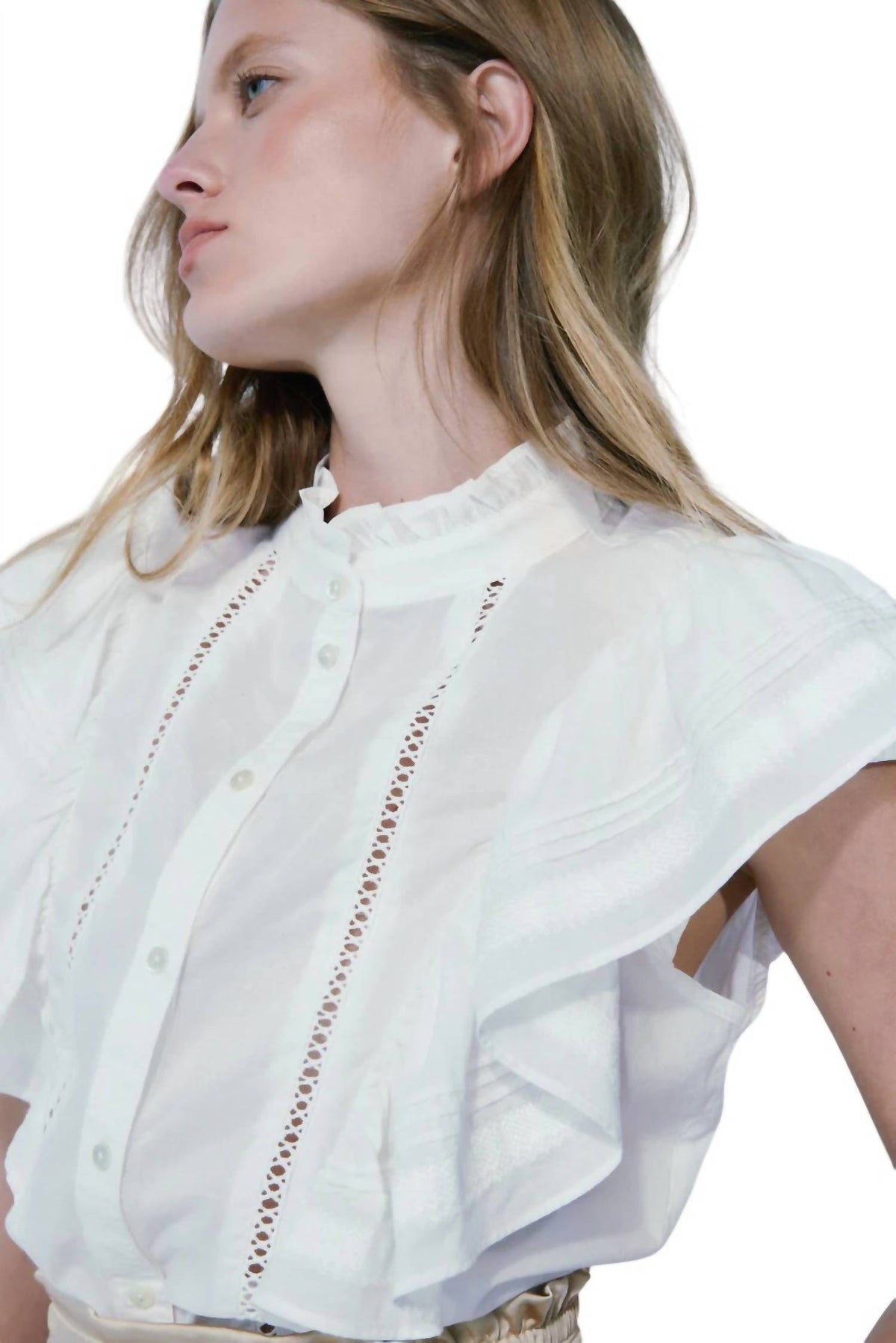 Melissa Nepton - GINGER FRILLY SLEEVELESS BLOUSE