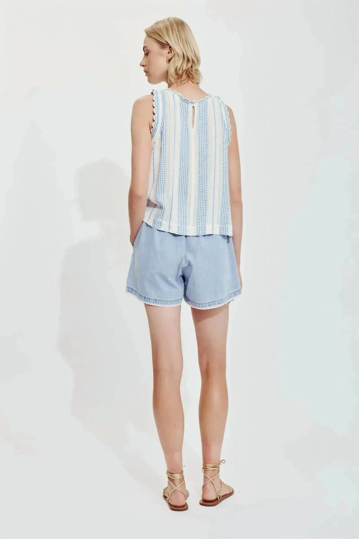 Melissa Nepton - Maui Scallop Frill Tank Top