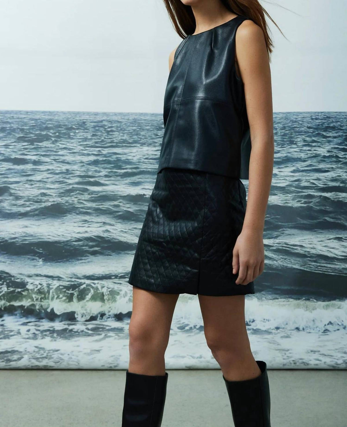 Melissa Nepton - Mirena Faux Leather Top