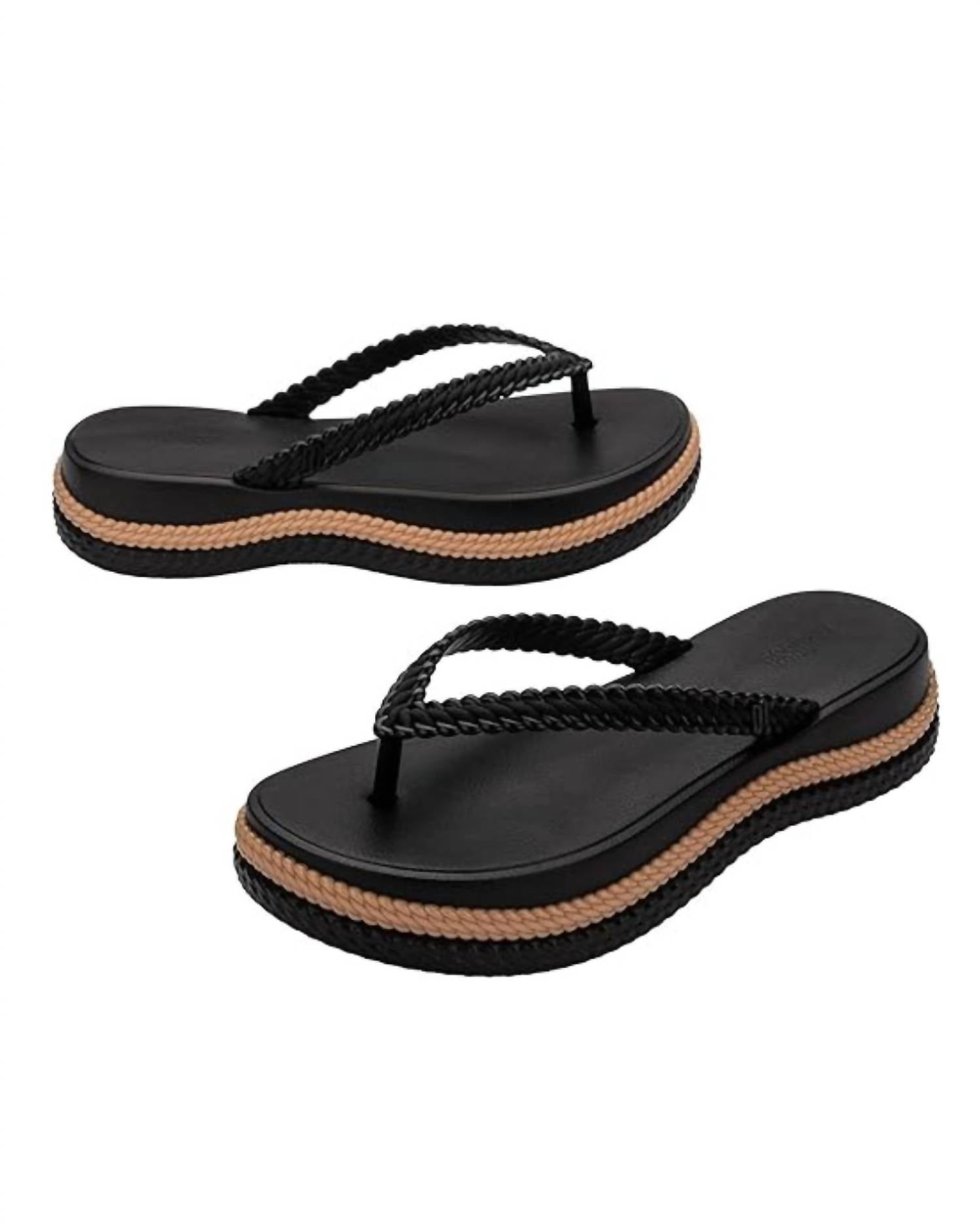 Melissa - Women's Leblon Ad Flip Flop - black - 