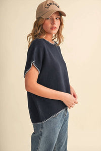 &Merci - Cap Sleeve Sweater