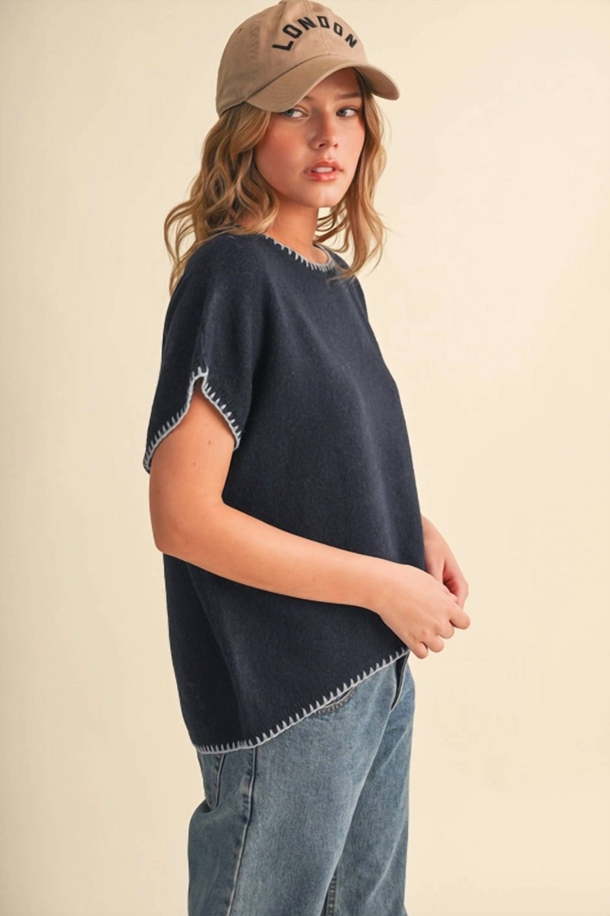 &Merci - Cap Sleeve Sweater