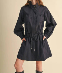 &Merci - Drawstring Waist Utility Mini Dress