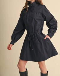 &Merci - Drawstring Waist Utility Mini Dress