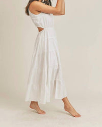 &Merci - Elastic Waist Side Cut Out Maxi Dress