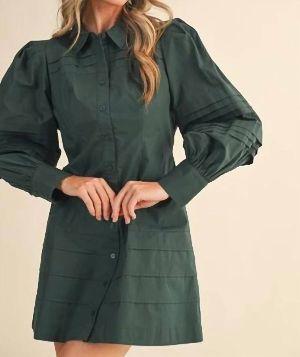 &Merci - Everly Pin Tuck Mini Dress