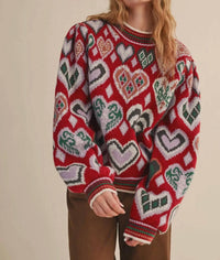 &Merci - Muse Heart Pullover Sweater