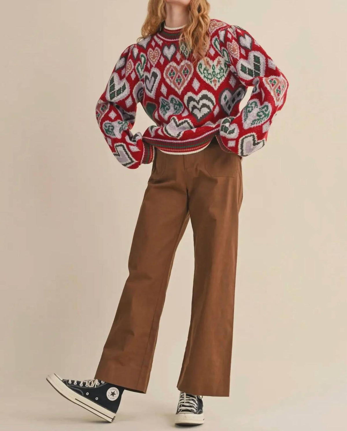 &Merci - Muse Heart Pullover Sweater