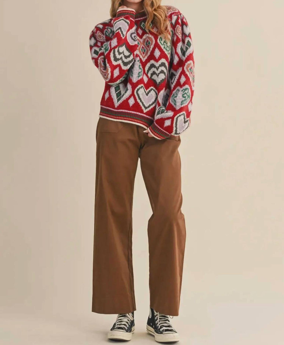 &Merci - Muse Heart Pullover Sweater