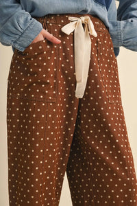 &Merci - Polka Dot Wide Leg Cropped Pants