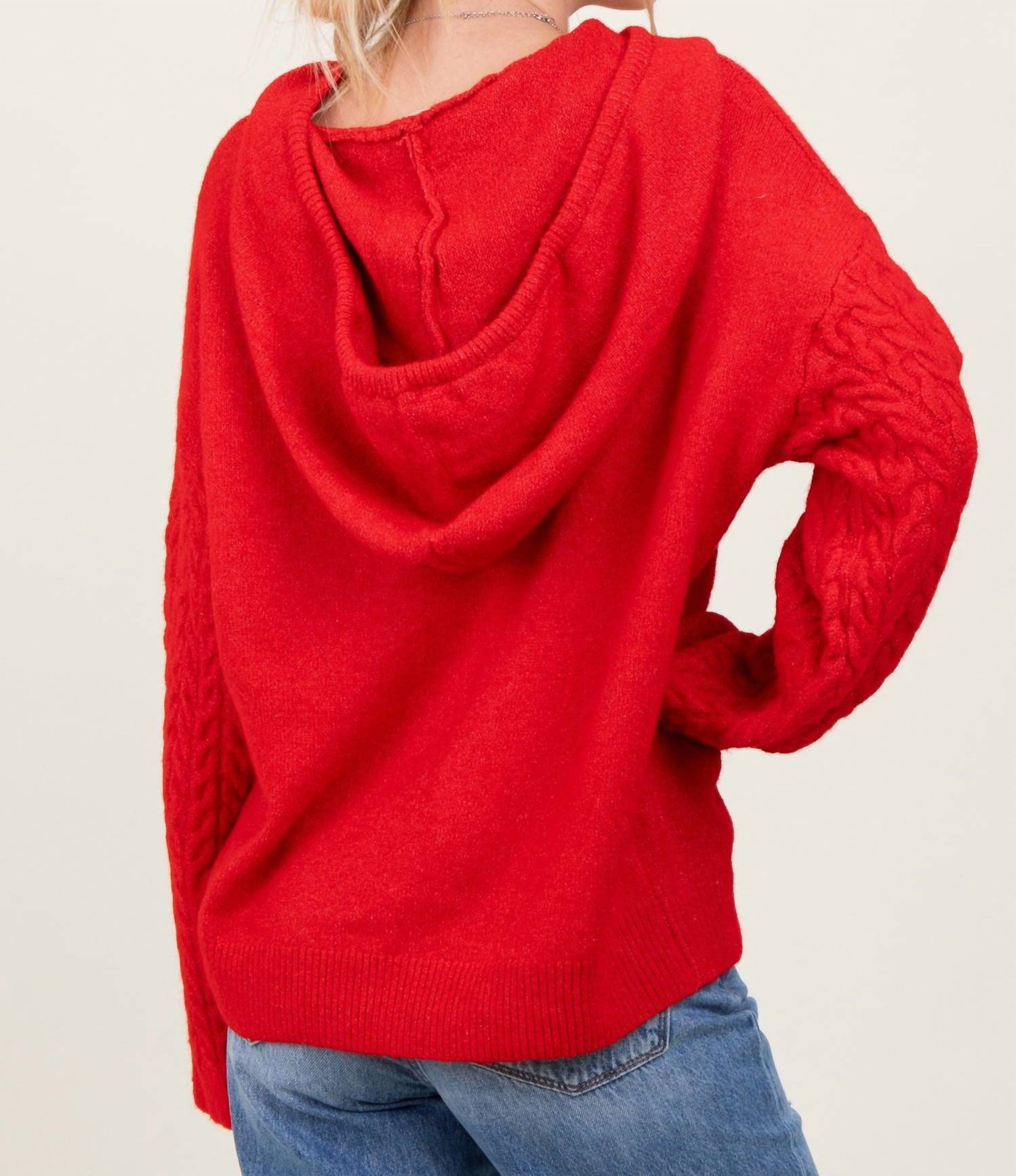 &Merci - Pullover Knit Hoodie - acrylic - clothing - hoodies