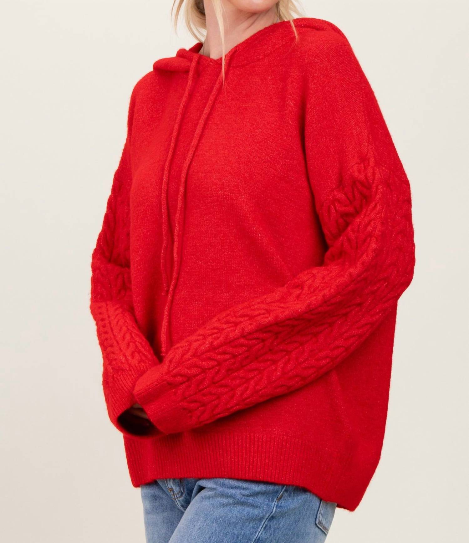 &Merci - Pullover Knit Hoodie - acrylic - clothing - hoodies