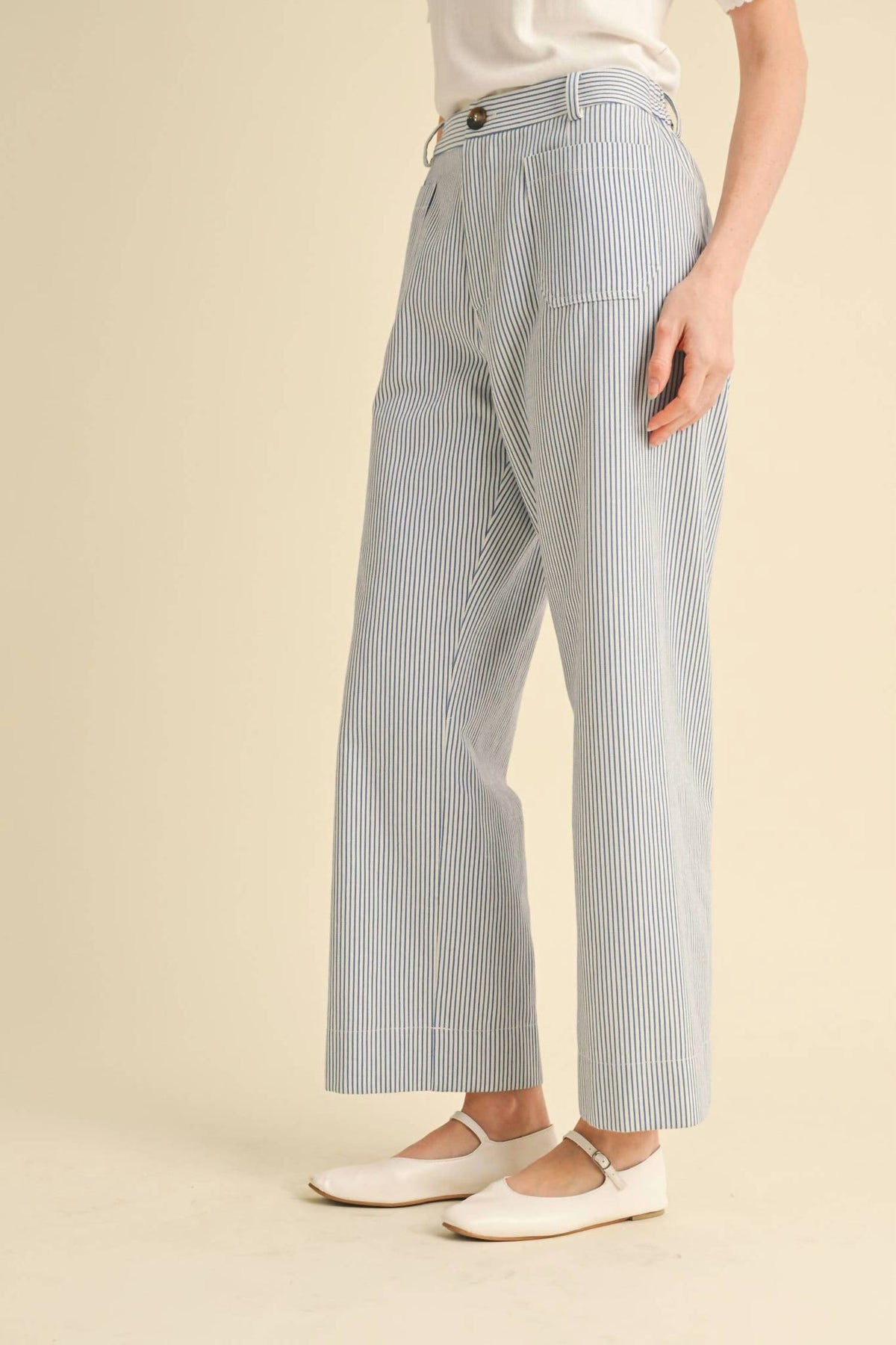 &Merci - Striped Wide Leg Pants