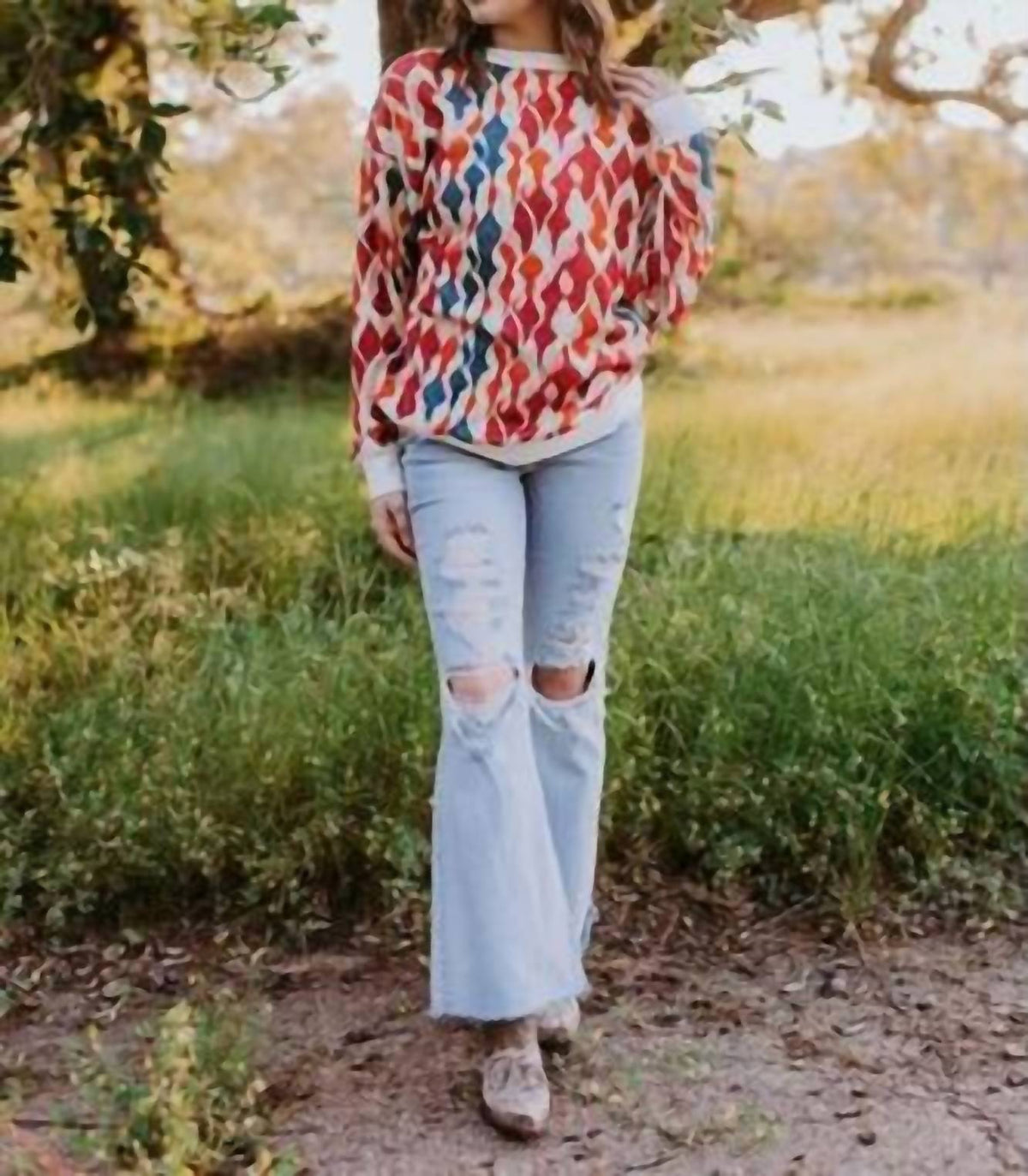 Merigold Kiss - Fall For A Cowboy Reversible Sweatshirt