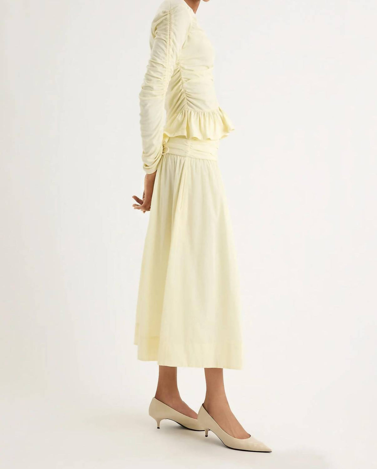 Merlette - Ceniza Ruched Midi Skirt