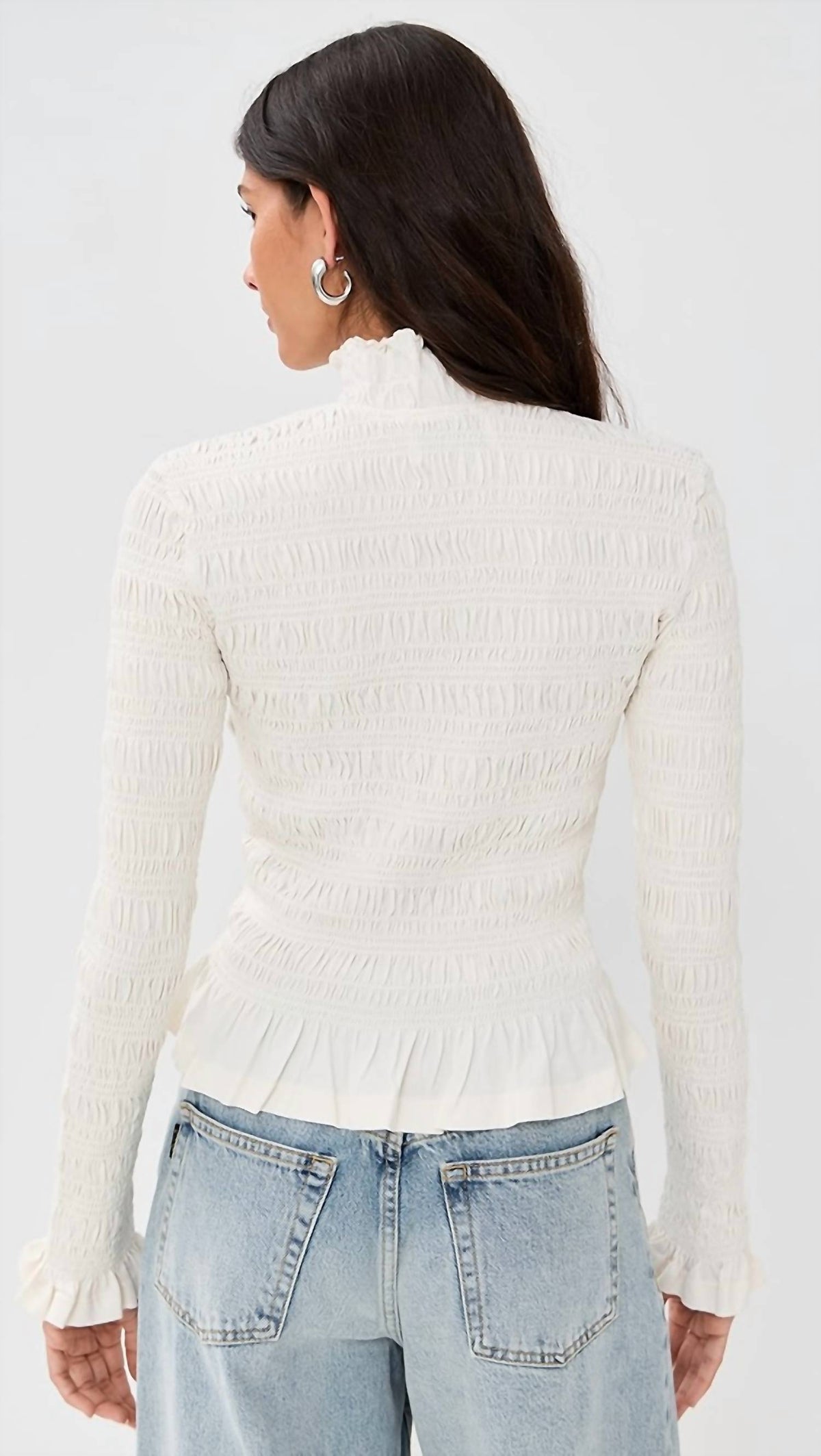 Merlette - Kantor Ruffled Cuffs And Hemline Top