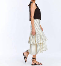 Mestiza New York - Feonia Pin Striped Skirt - clothing - cotton - long - skirts