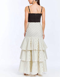 Mestiza New York - Feonia Pin Striped Skirt - clothing - cotton - long - skirts