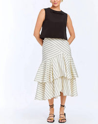 Mestiza New York - Feonia Pin Striped Skirt - clothing - cotton - long - skirts