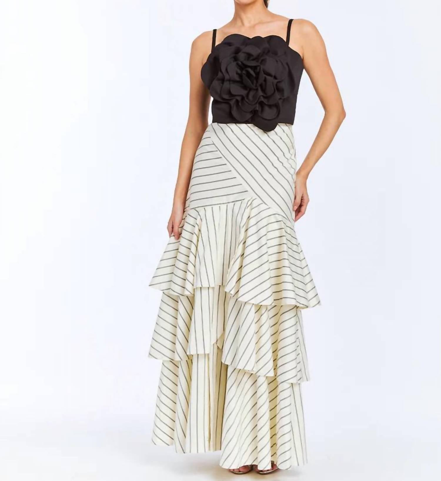 Mestiza New York - Feonia Pin Striped Skirt - clothing - cotton - long - skirts