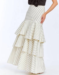 Mestiza New York - Feonia Pin Striped Skirt - clothing - cotton - long - skirts