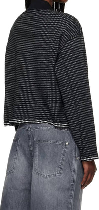 Mfpen - Check Cropped Long Sleeve Polo