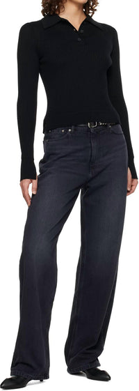 Mfpen - Rib Partial Placket Polo