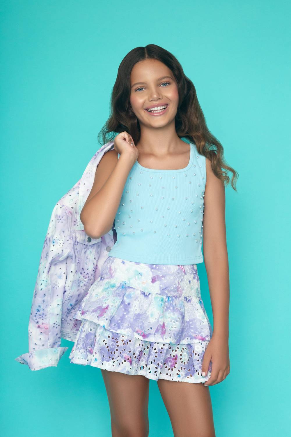 Mia - Kids' Pearl Crop Top