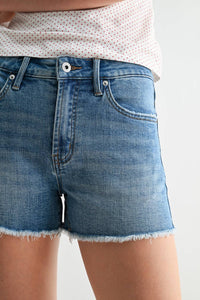Mica Denim - Mica High Rise Raw Hem Short