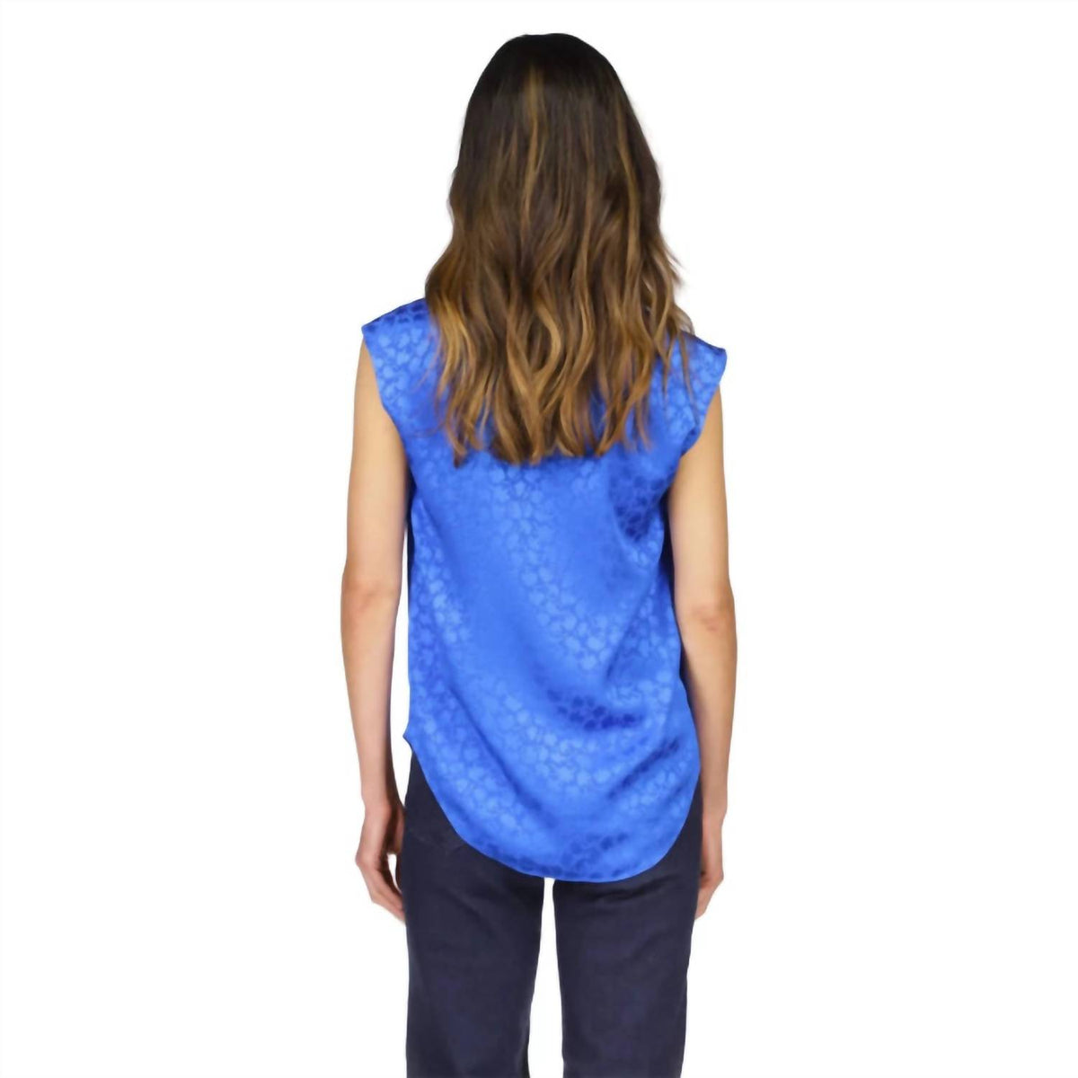 Michael Kors - Fleur Jacquard Sleeveless Silk Top