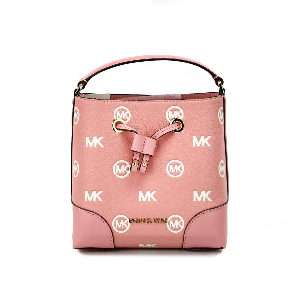Michael Kors - Women's Mercer Embossed Drawstring Bucket Messenger Bag Small