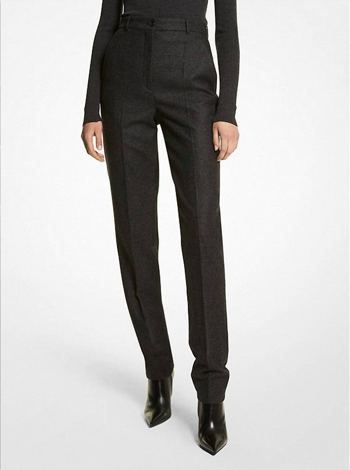 Michael Kors - Samantha Stretch Flannel High-waisted Pants