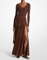Michael Kors - Silk Georgette Button-front Skirt