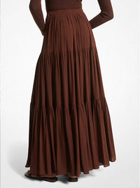 Michael Kors - Silk Georgette Button-front Skirt