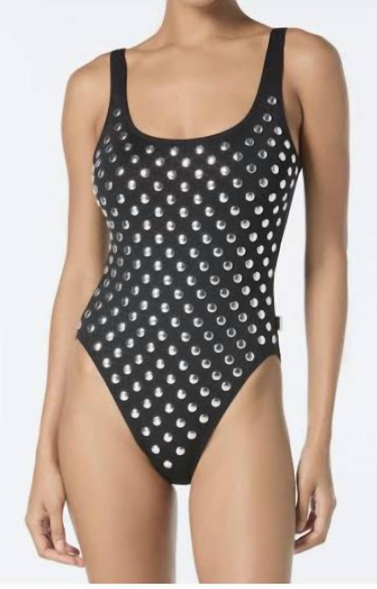 Michael Kors - Studded Front One-piece Swimsuit