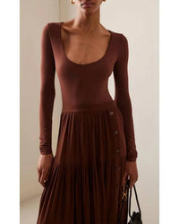 Michael Kors - Tissue Jersey U Bodysuit