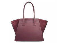 Michael Kors - Women's Avril Suede Leather Top Zip Satchel Bag - bags - handbags - red