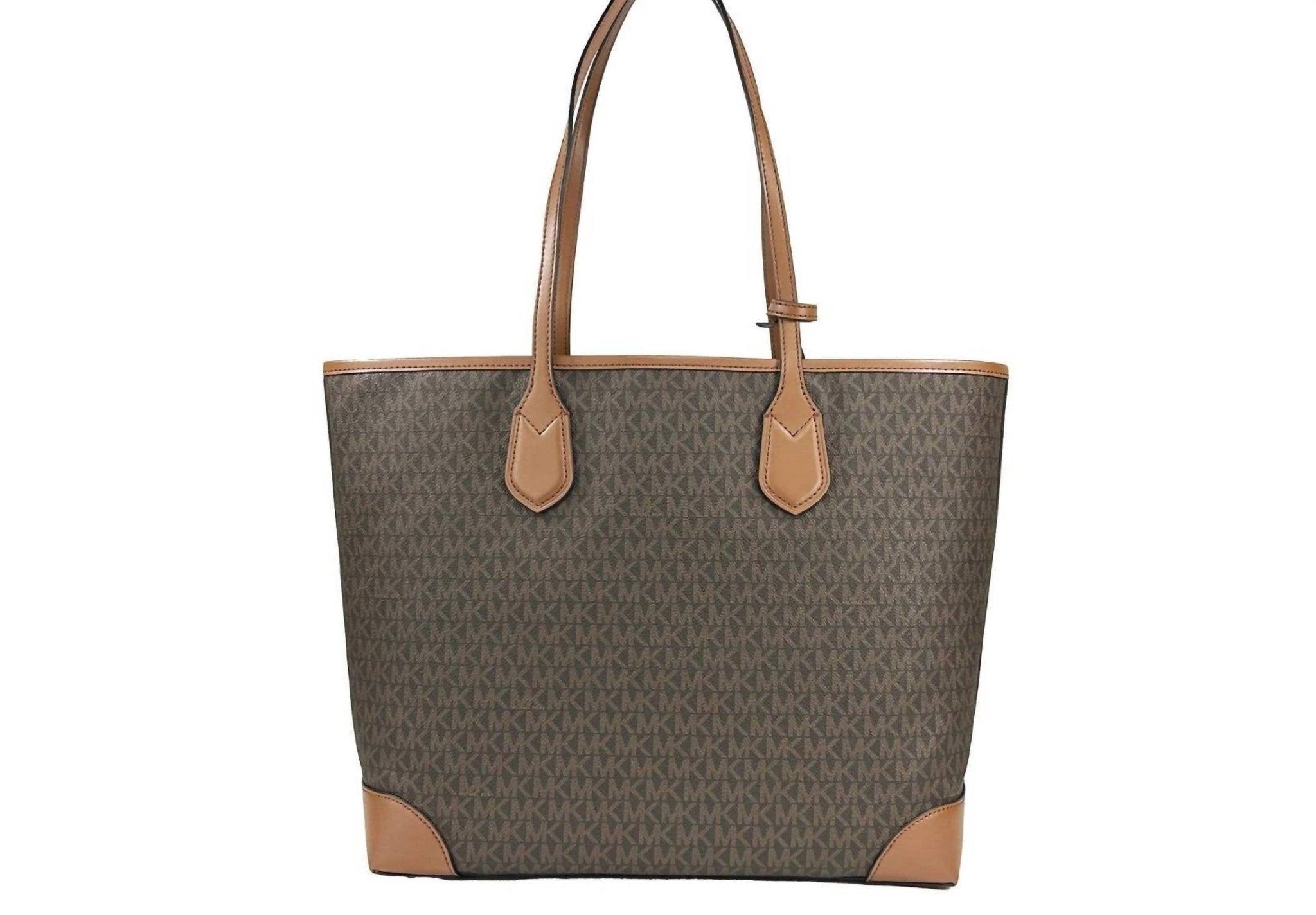 Michael Kors - Women's Eva Stripe Travel Tote Bag Plus Pouch - bags - brown - handbags