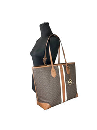 Michael Kors - Women's Eva Stripe Travel Tote Bag Plus Pouch - bags - brown - handbags