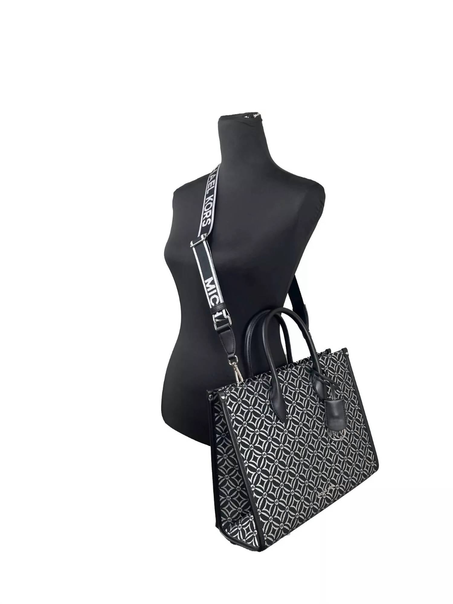 Michael Kors - Women's Mirella Medium Top Zip Crossbody Tote Bag - bags - black - crossbody - bags