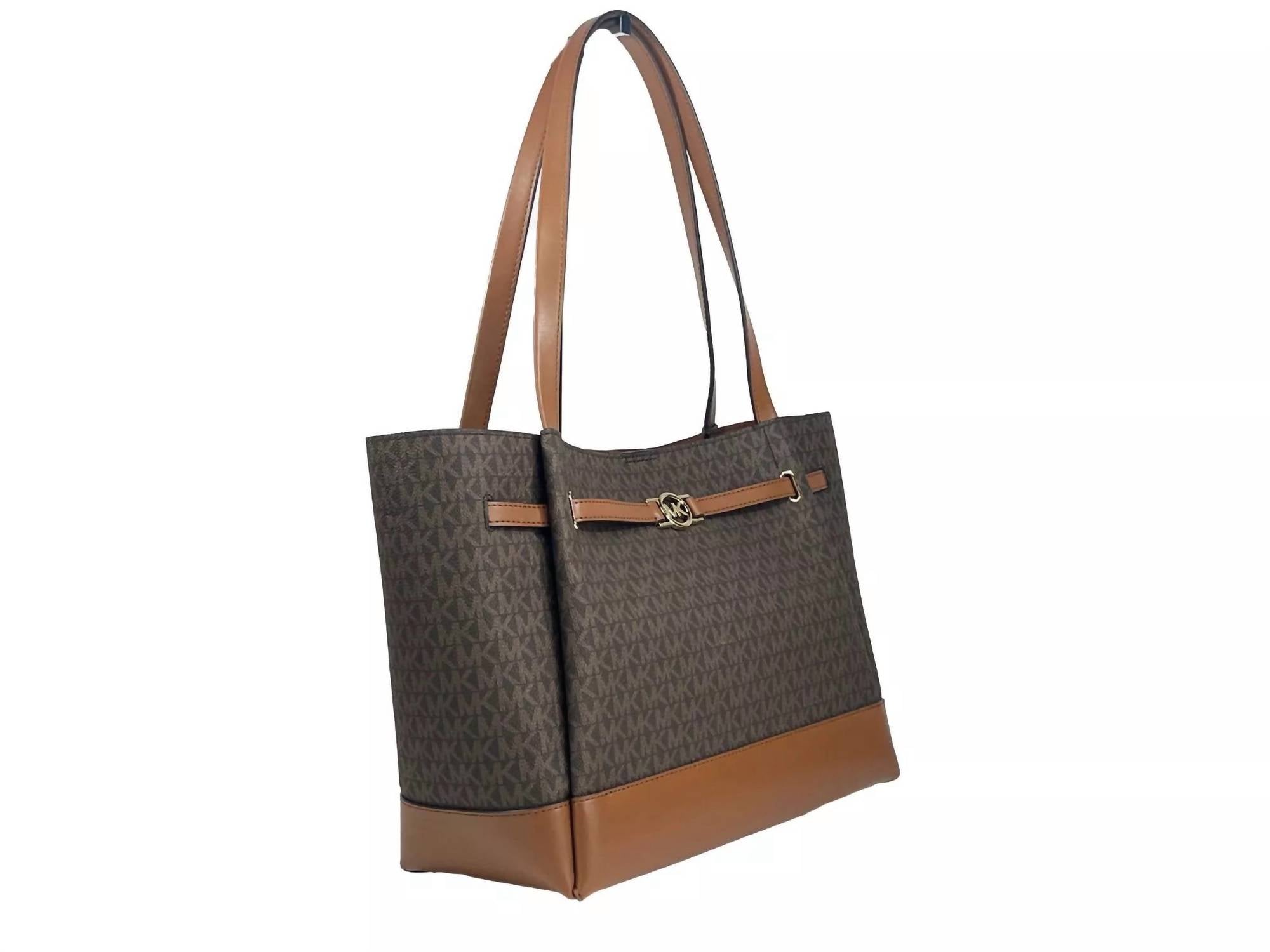 Michael Kors - Women's Reed Large Belted Tote Shoulder Bag - bags - brown - handbags