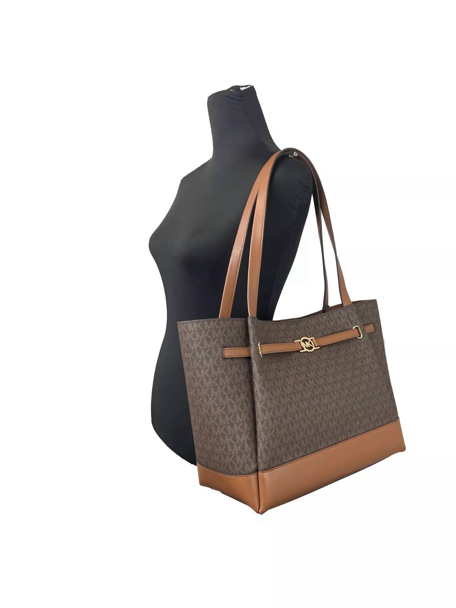 Michael Kors - Women's Reed Large Belted Tote Shoulder Bag - bags - brown - handbags