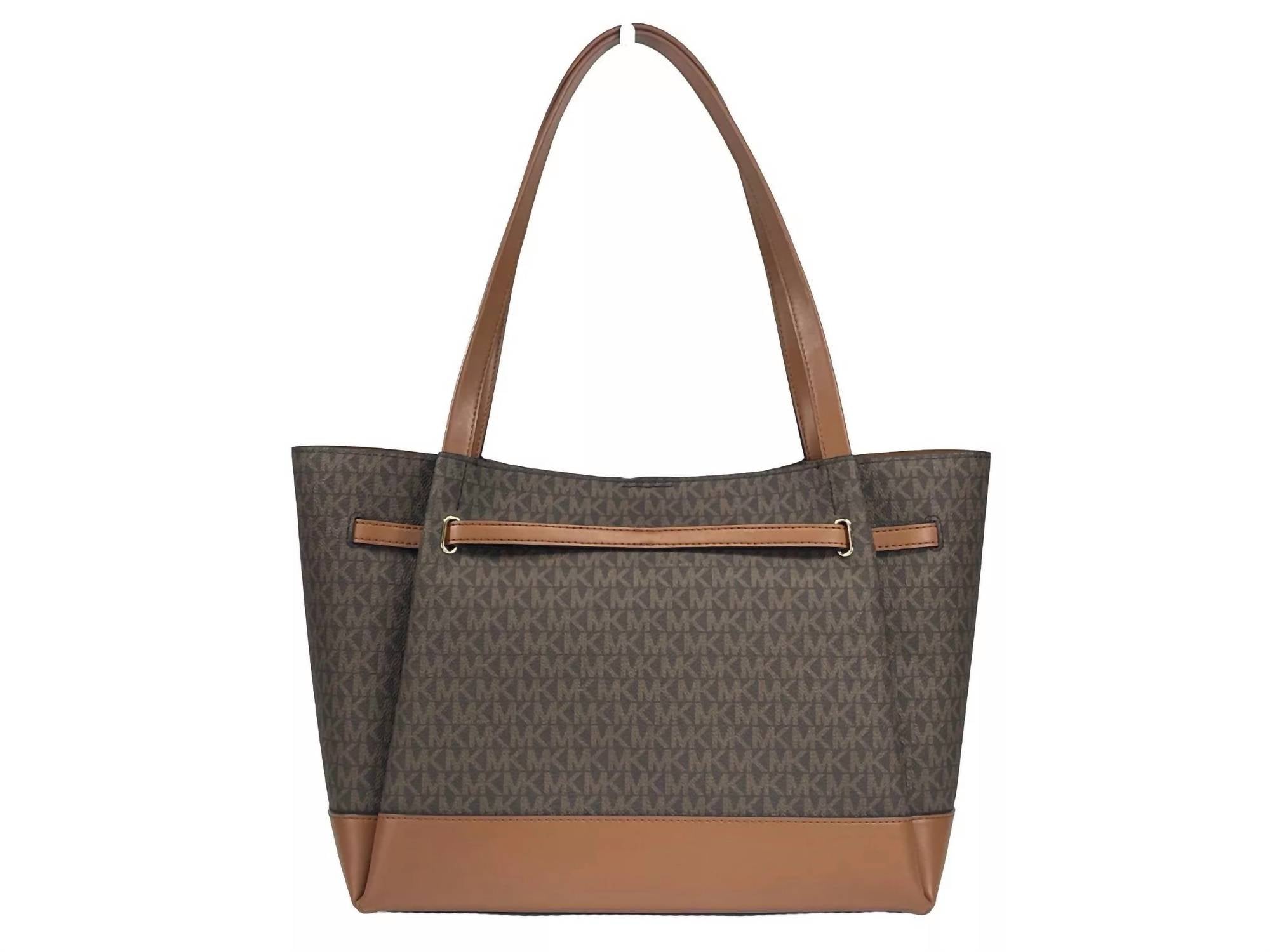 Michael Kors - Women's Reed Large Belted Tote Shoulder Bag - bags - brown - handbags